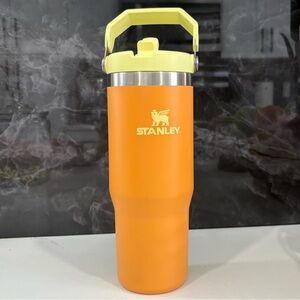 Stanley Bright Orange Tumbler with Yellow Lid